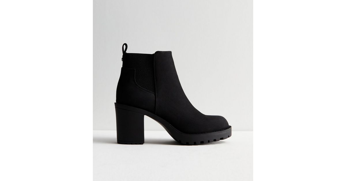 ONLY Black Block Heel Chunky Ankle Boots | New Look