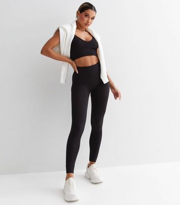 ONLY PLAY Black High Waist Jersey Logo Leggings