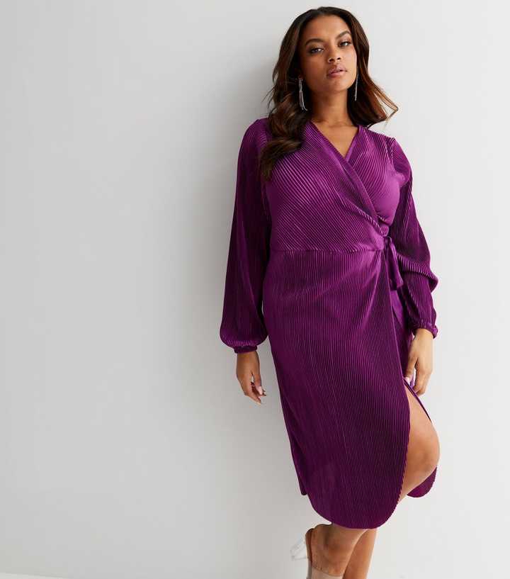 Purple Plus Size Dresses Sleeves  Plus Size Purple Dresses Women