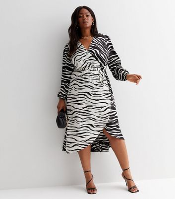 Satin sales zebra dress