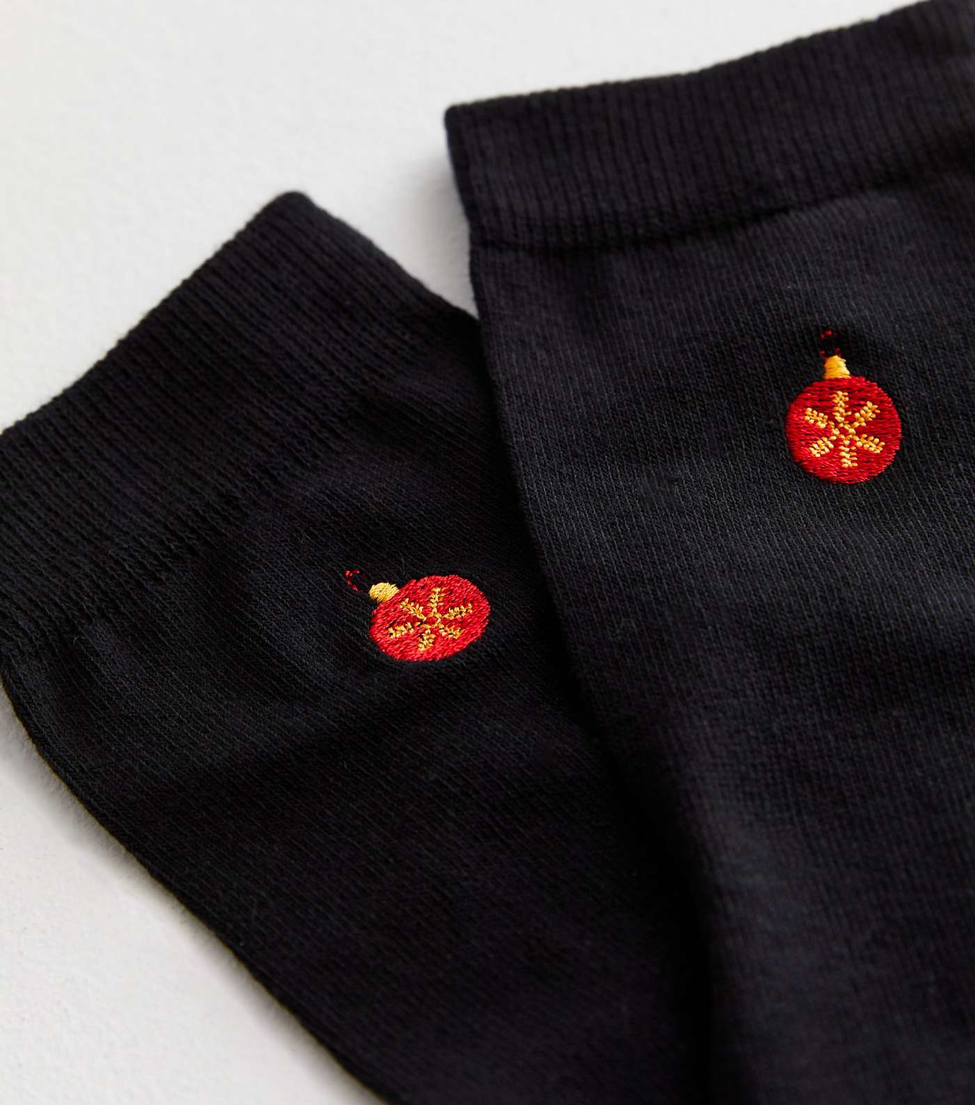 Black Christmas Bauble Socks Image 3