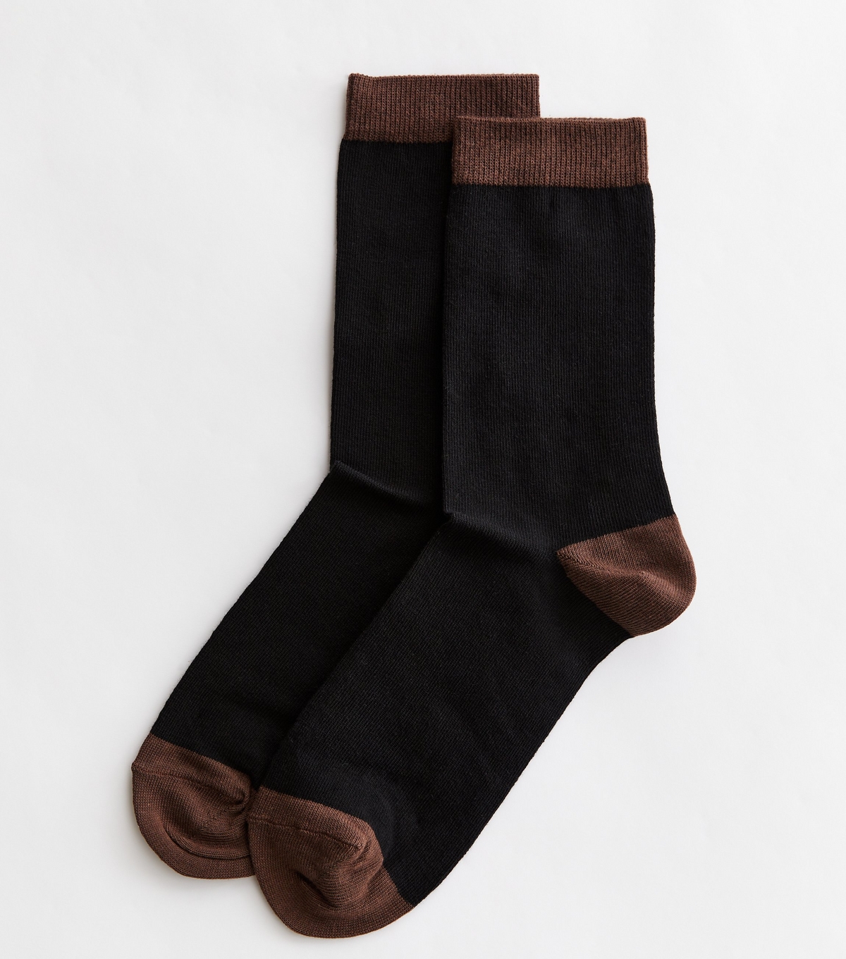 Men's Rust Colour Block Socks New Look
