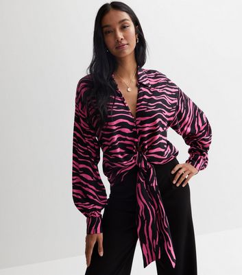 pink zebra blouse
