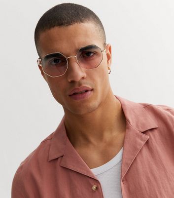 Mens rose sale colored sunglasses