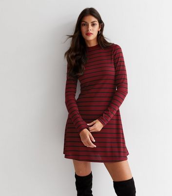 Black dress with red stripe sale