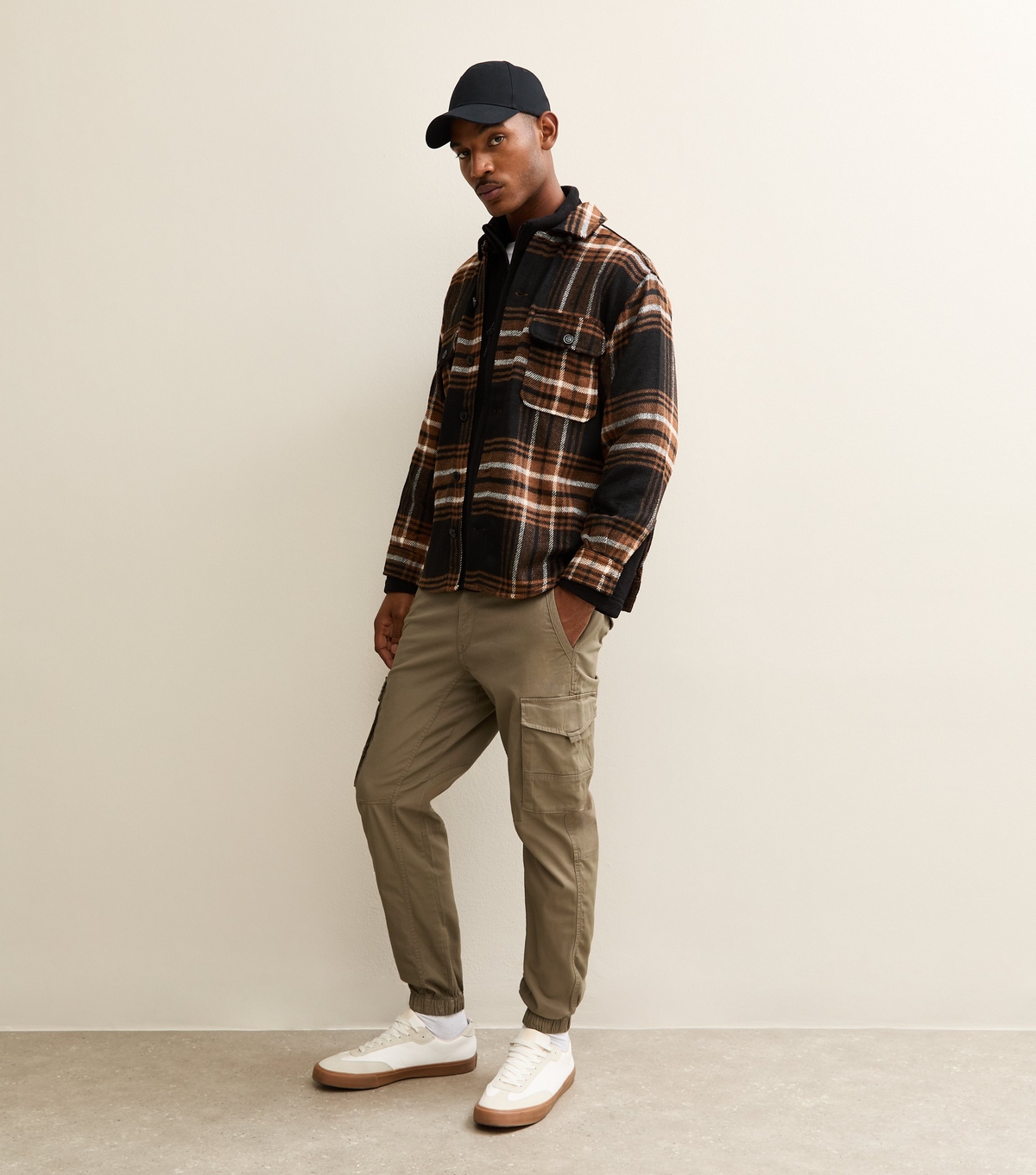 Jack & Jones Men's Light Brown Tapered Cargo Trousers New Look