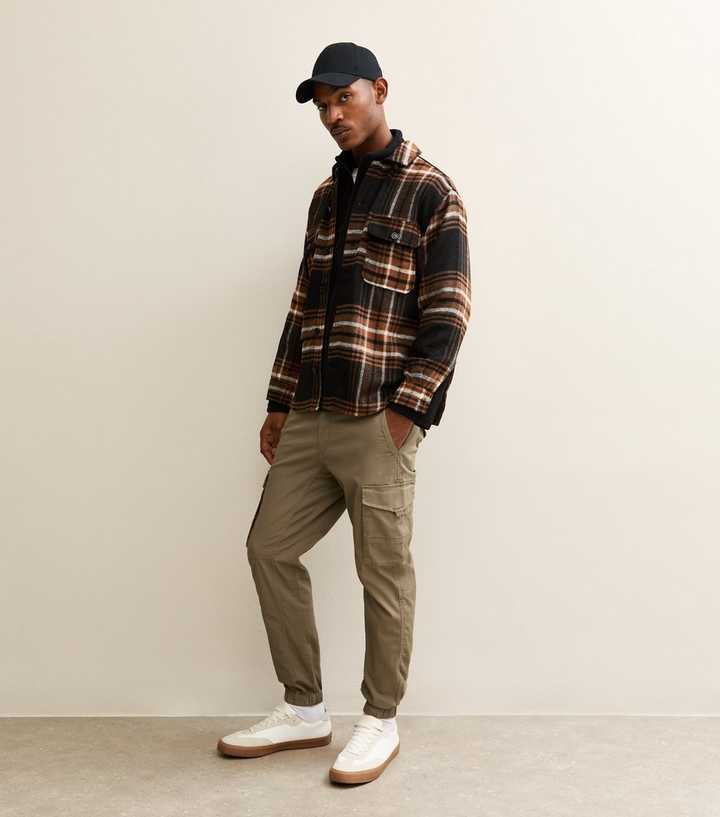 Jack & Jones Light Brown Tapered Cargo Trousers