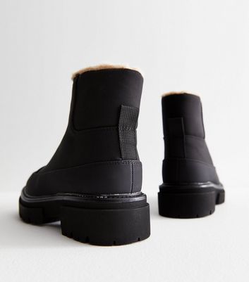 New look hot sale fur lined boots