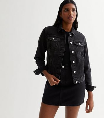 Twenty Dresses by Nykaa Fashion Black Full Sleeves Solid Denim Jacket Buy  Twenty Dresses by Nykaa Fashion Black Full Sleeves Solid Denim Jacket  Online at Best Price in India  Nykaa