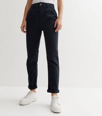 Ladies navy chino store trousers