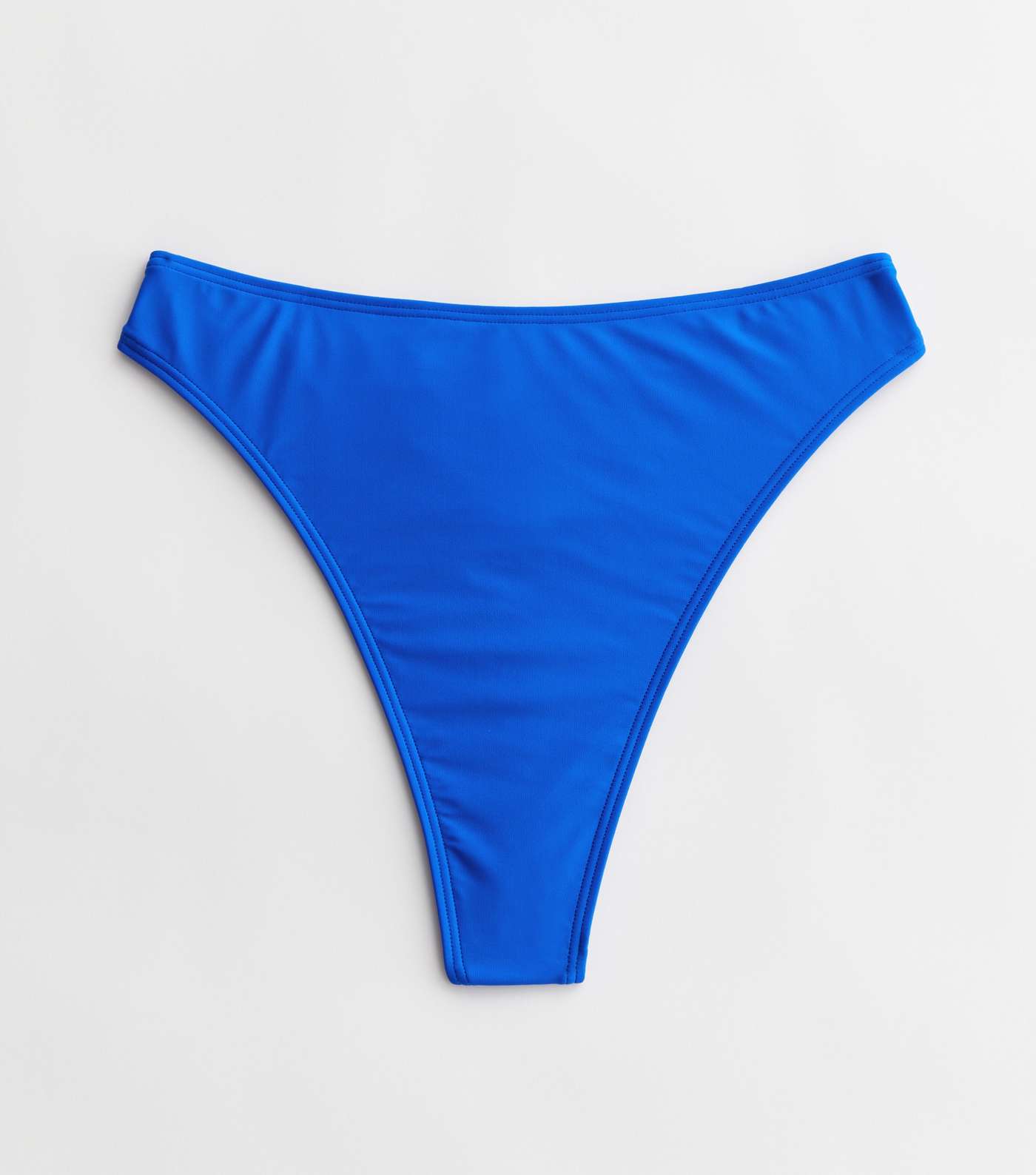 Bright Blue High Waist Thong Bikini Bottoms Image 5