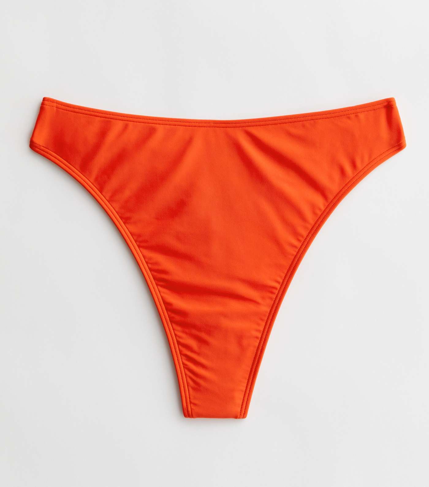 Red High Waist Thong Bikini Bottoms Image 5