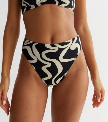 Marble high store waisted swimsuit