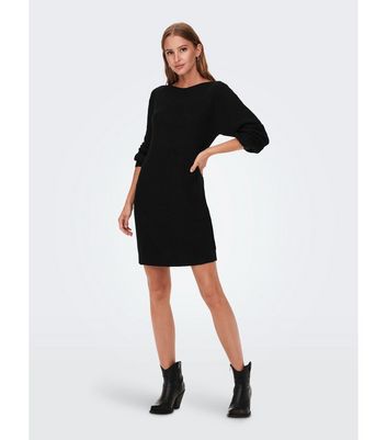 Black knit shift store dress