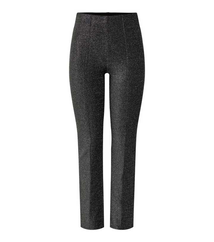 Only Curve legging trousers in sparkle grey