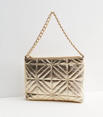 Gold cheap quilted bag