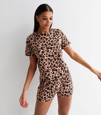 Leopard print pjs online new look