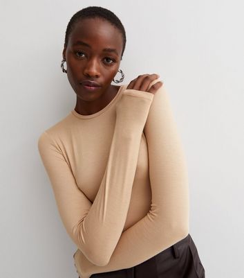 camel long sleeve bodysuit