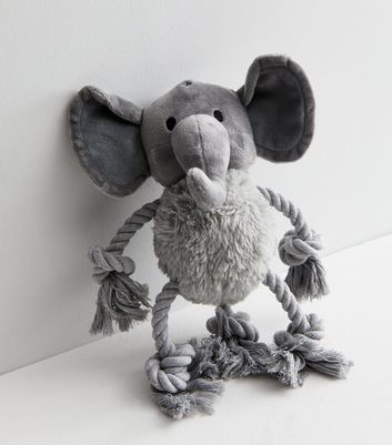 grey elephant dog toy