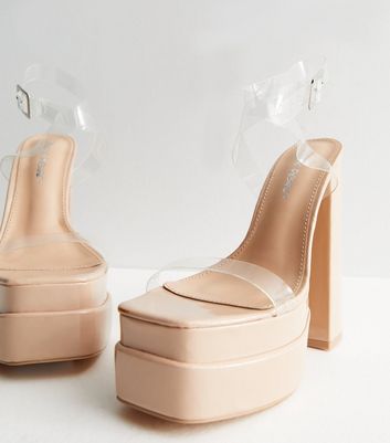 Platform clear online sandals