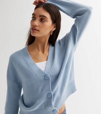 Blue hotsell button cardigan