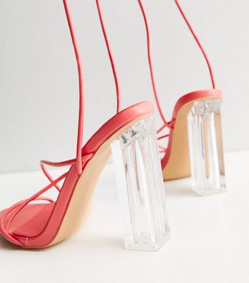 Billini Vincija - Coral Patent Platform Heels - Ankle Strap Heels - Lulus