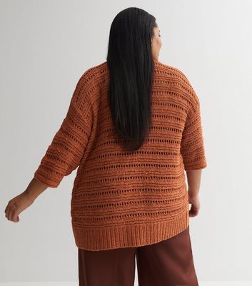 Rust on sale cardigan sweater