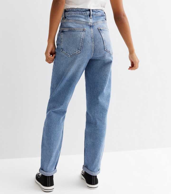 Asos New Look Ripped Jeans Girls Blue Ripped Knee Slim Fit Tori