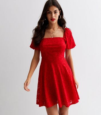 Red lace dress deals new look