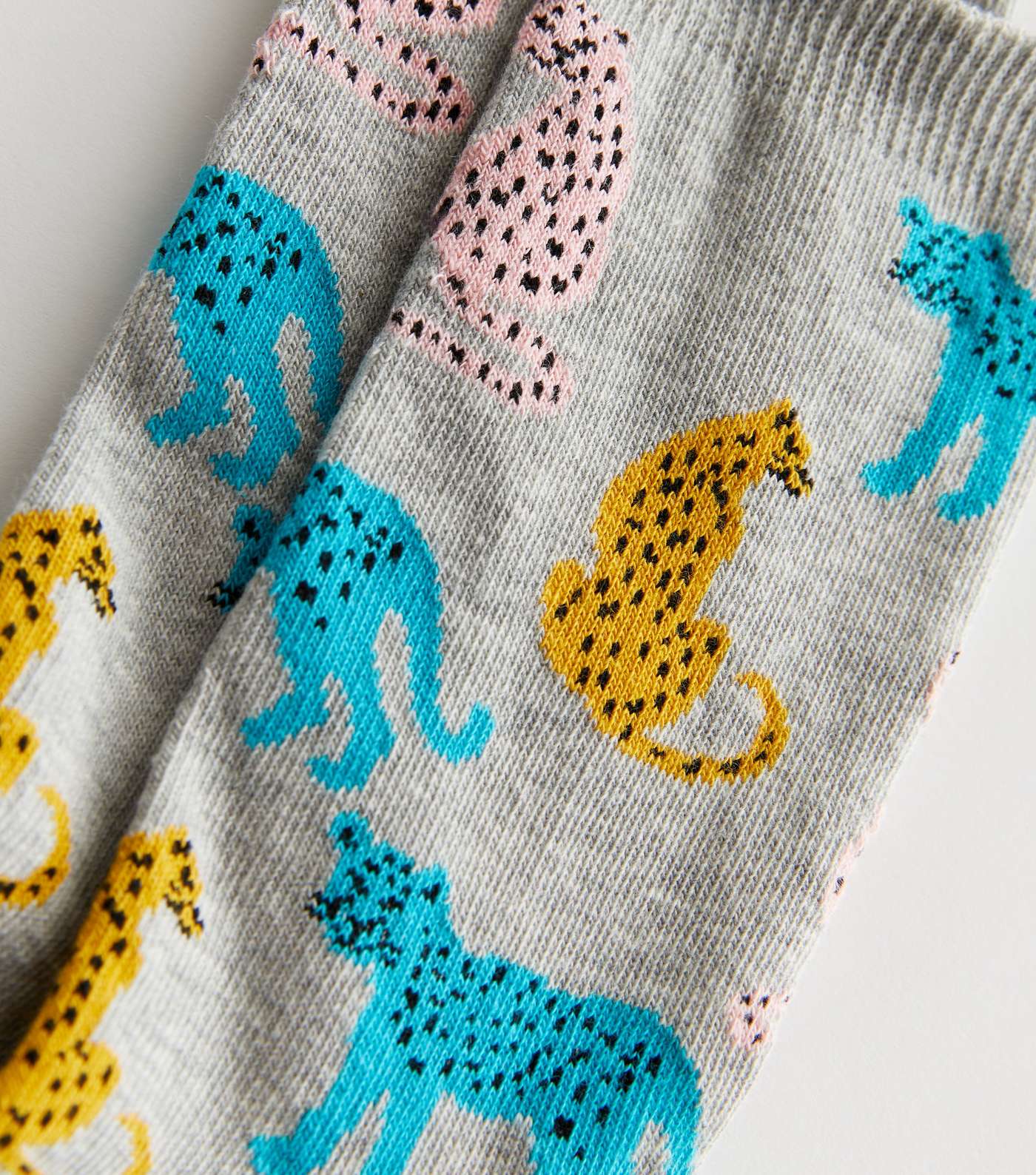 Grey Cheetah Socks Image 2