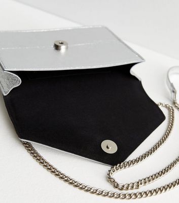 Silver chain sale cross body bag