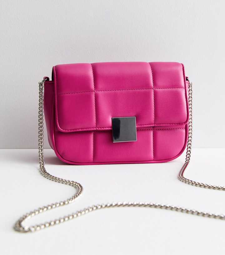 bright pink cross body bag