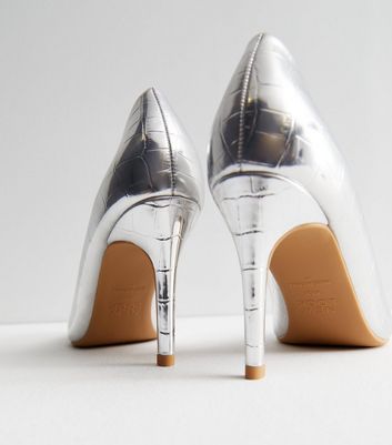 Silver metallic hotsell court shoes