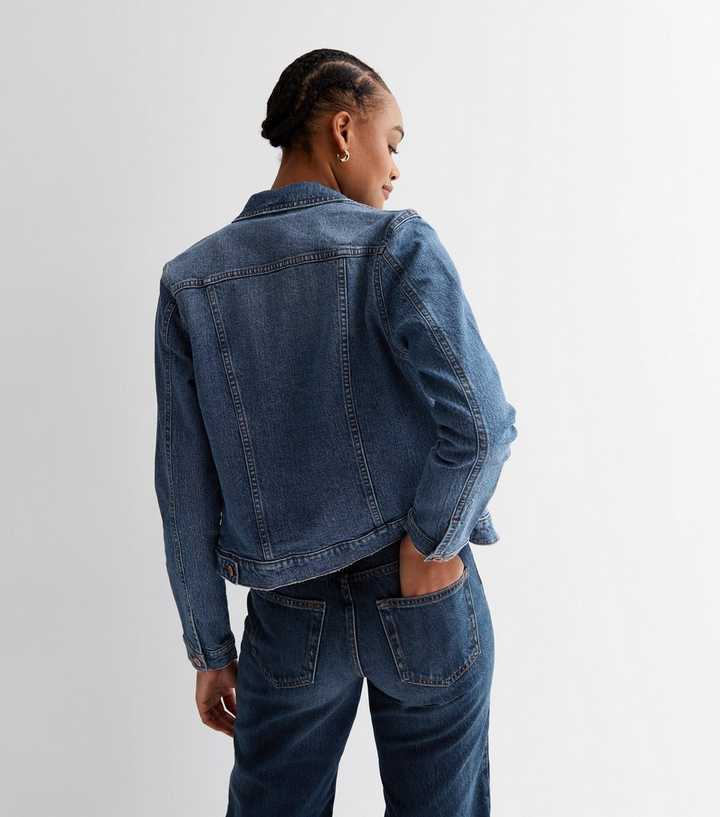Tall Blue Pocket Front Denim Jacket | New Look