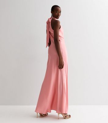New Look Curve ruffle maxi dress in bright pink | ASOS