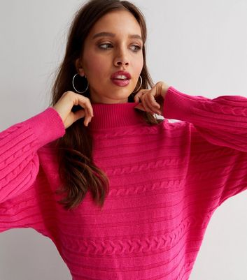 Pink clearance batwing jumper