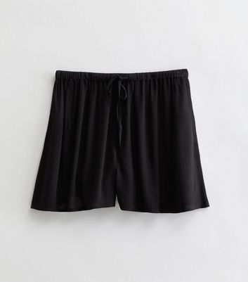 Black silk outlet high waisted shorts