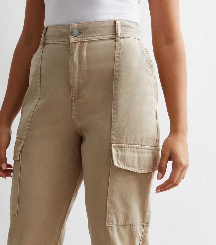 Petite Stone Pocket Detail Cargo Trousers