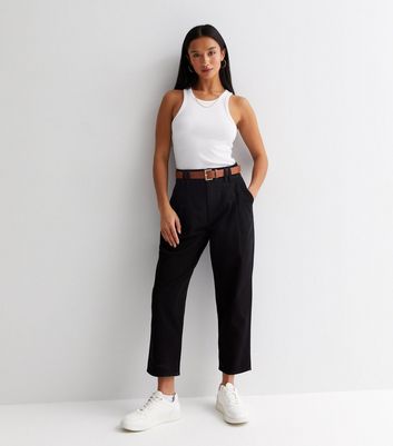 Black Belted Casual Crop Trouser  WHISTLES 