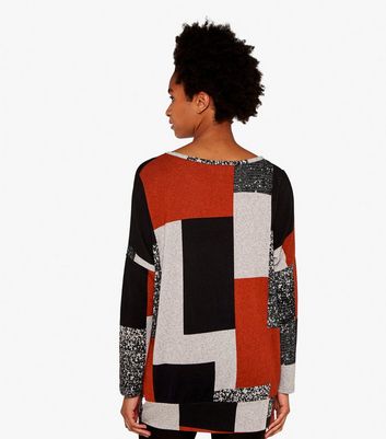 Apricot Red Colour Block Oversized 