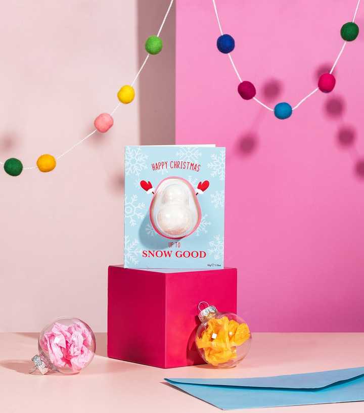Bubble T Up To Snow Good Christmas Card Bath Fizzer