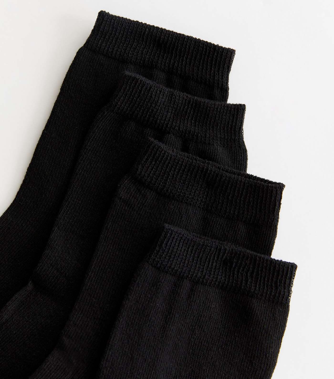 4 Pack Black Ankle Socks Image 2