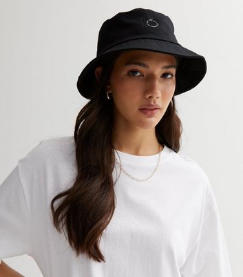 Black Embroidered New York City Bucket Hat | New Look