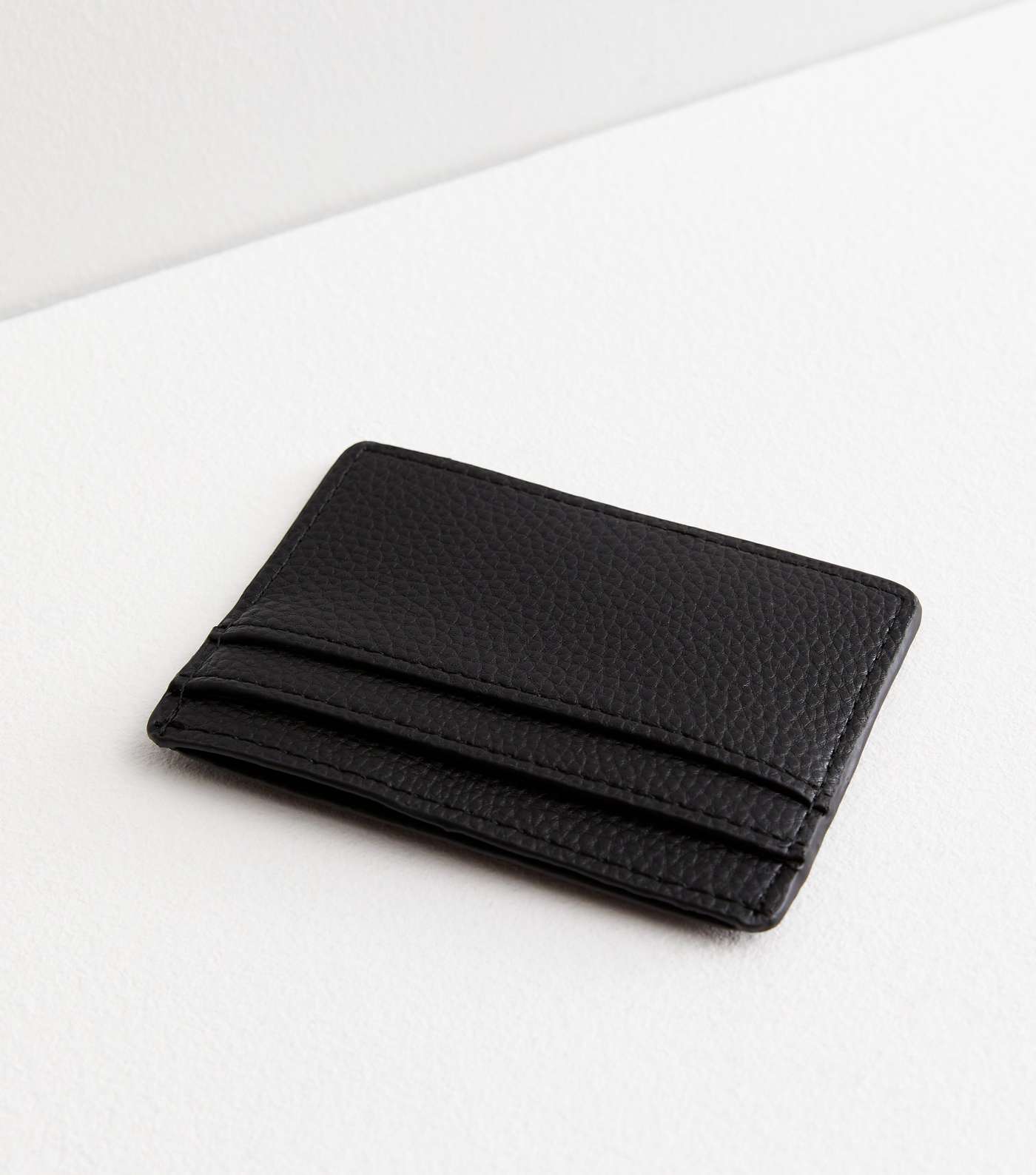Black Leather-Look Bee Trail Card Holder Image 2