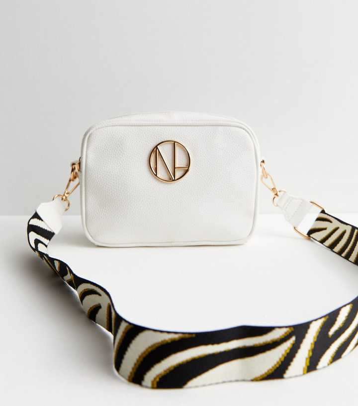 Buy River Island Monogram Webbing Cross-Body White Bag from Next USA