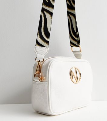 Buy River Island Monogram Webbing Cross-Body White Bag from Next USA