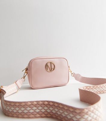 Blush leather crossbody clearance bag