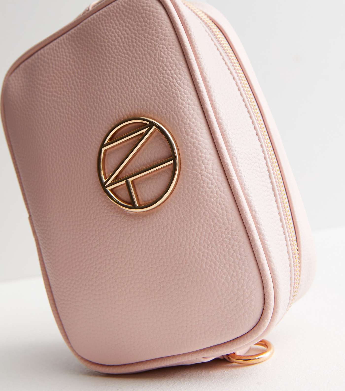 Pale Pink Leather-Look Logo Webbed Cross Body Bag Image 4