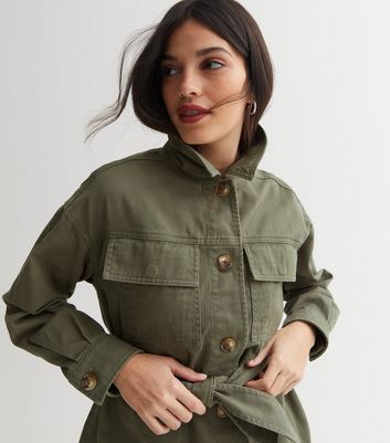 New look deals khaki shacket