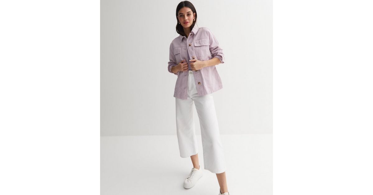 Lilac Pocket Front Belted Shacket | New Look
